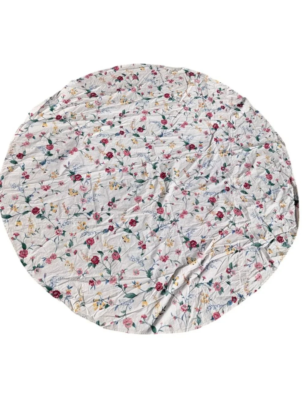 Vintage Cottagecore Floral Round Tablecloth 70